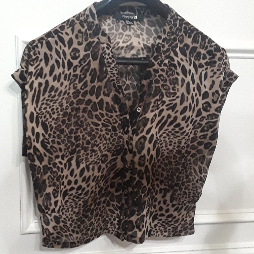 Forever 21 Leopard Print Blouse
